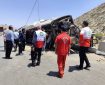 مصدومیت ۱۳ نفر بر اثر واژگونی ون زائران اربعین